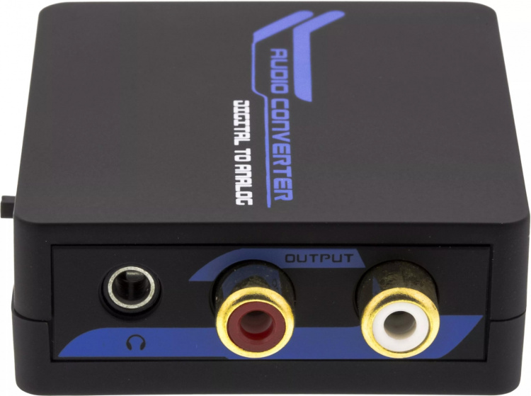 DELTACO audio converter from digital to analog with 3,5mm, black