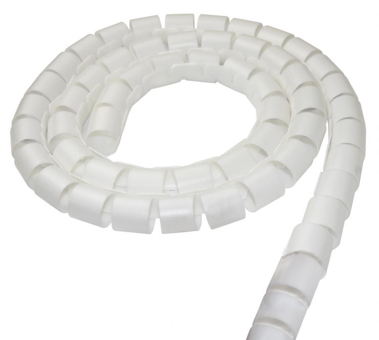 DELTACO nylon wire tube, 25mm diameter tool included, 2.5m, white DELTACO nylon wire tube, 25mm diameter tool included, 2.5m, white