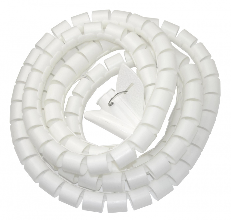 DELTACO nylon wire tube, 25mm diameter tool included, 2.5m, white DELTACO nylon wire tube, 25mm diameter tool included, 2.5m, white