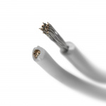 Högtalarkabel, 2x0,75mm, vit, rulle om 50m