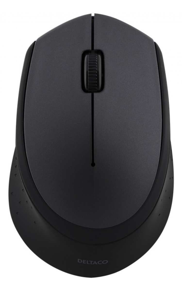 DELTACO wireless optical mouse 2,4GHz, 3 buttons with a scroll, grey DELTACO wireless optical mouse 2,4GHz, 3 buttons with a scroll, grey