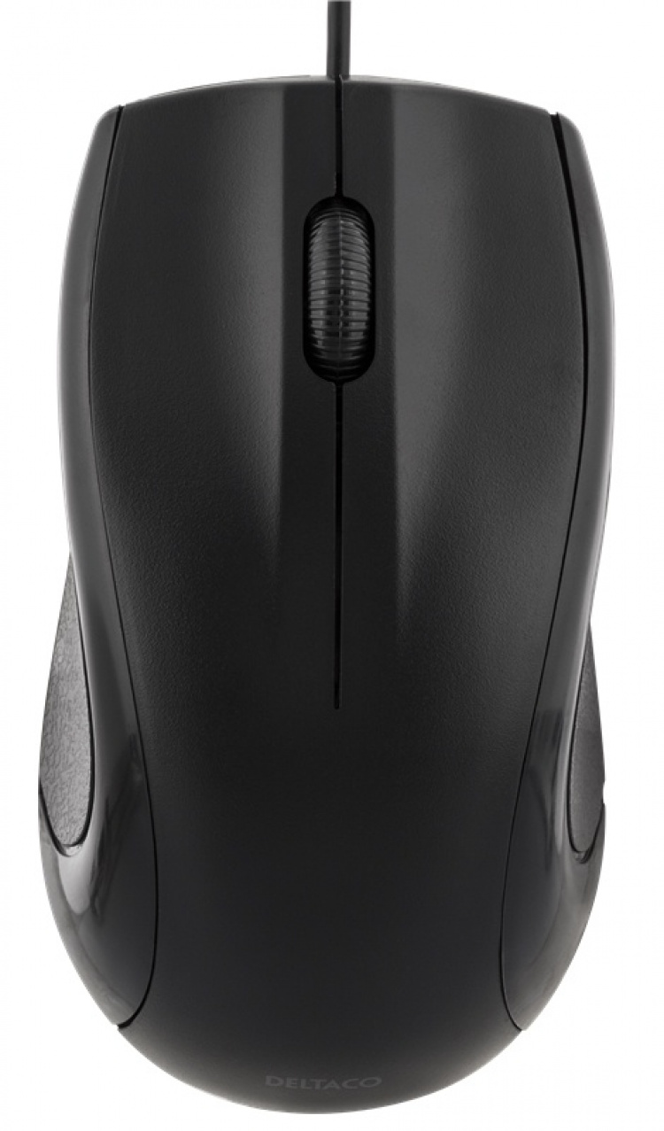DELTACO wired optical mouse, 3 buttons with a scroll, 1200 DPI, black DELTACO wired optical mouse, 3 buttons with a scroll, 1200 DPI, black