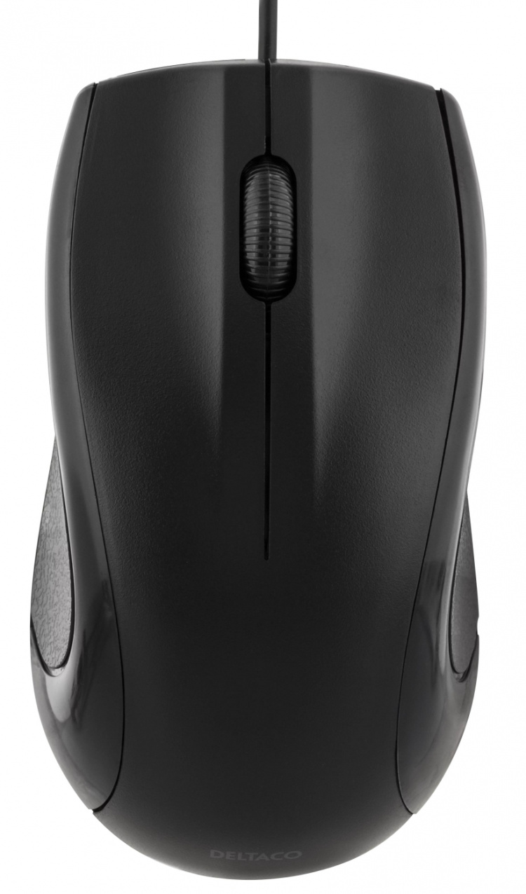 DELTACO wired optical mouse, 3 buttons with a scroll, 1200 DPI, black DELTACO wired optical mouse, 3 buttons with a scroll, 1200 DPI, black