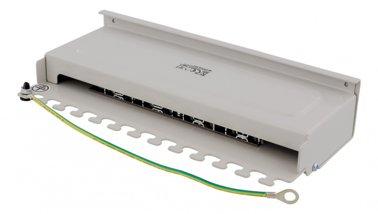 DELTACO Patch Panel, 8xRJ45, Cat6a, wall-mountable, metal, gray DELTACO Patch Panel, 8xRJ45, Cat6a, wall-mountable, metal, gray