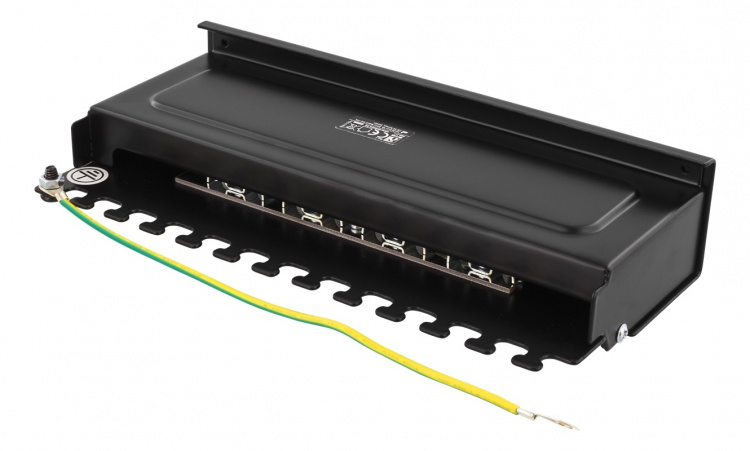 DELTACO Patch Panel, 8xRJ45, Cat6a, wall-mountable, metal, black DELTACO Patch Panel, 8xRJ45, Cat6a, wall-mountable, metal, black