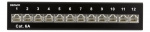 DELTACO Patch Panel, 12xRJ45, Cat6a, wall-mountable, metal, black DELTACO Patch Panel, 12xRJ45, Cat6a, wall-mountable, metal, black