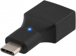 DELTACO USB 2.0 adapter, Type C - Type A F, black DELTACO USB 2.0 adapter, Type C - Type A F, black