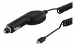 DELTACO Car Charger with Micro USB, 1A, 12-24V, 1m spiral cable, black DELTACO Car Charger with Micro USB, 1A, 12-24V, 1m spiral cable, black
