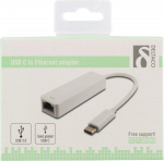DELTACO USB 3.1 network adapter, Gigabit, 1xRJ45, USB Type C, white DELTACO USB 3.1 network adapter, Gigabit, 1xRJ45, USB Type C, white