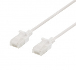 DELTACO U/UTP Cat6a patch cable, slim, 3,5mm diameter, 1m, white DELTACO U/UTP Cat6a patch cable, slim, 3,5mm diameter, 1m, white