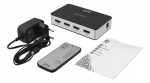 DELTACO PRIME Premium 3 Port HDMI Switch with IR Wireless Remote