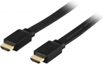 DELTACO flat HDMI cable, HDMI High Speed with Ethernet, 10m, black DELTACO flat HDMI cable, HDMI High Speed with Ethernet, 10m, black
