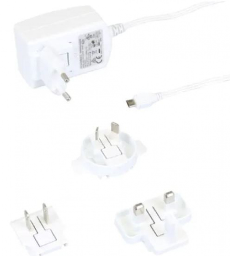 Raspberry Pi officiell Micro USB nätadapter EU-UK plug 5,1V 2,5A white