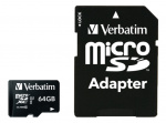 Verbatim PRO microSDXC U3 m. adapter 64GB
