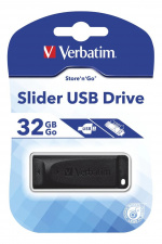 Verbatim USB DRIVE 2.0 STORE N GO SLIDER 32GB BLACK
