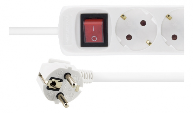 DELTACO power outlet GT-124 (White)