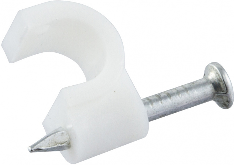 DELTACO Cable clamps in plastic with steel nails, 4 sizes, 230-pack