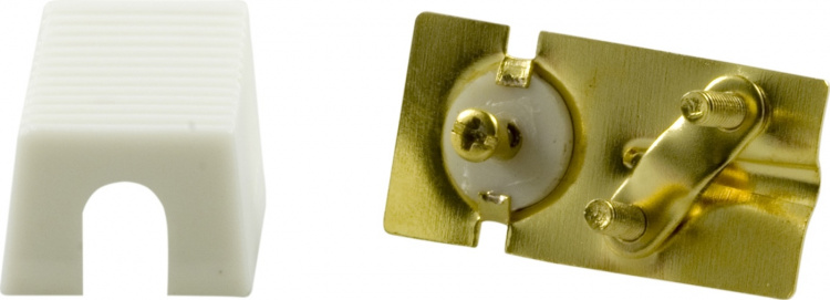 DELTACO antennkontakt, 9,5mm hane, vinklad, skruvmont, guldpl.