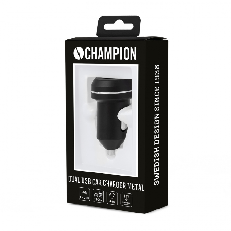 Champion Dual USB Laddare 12/24V 4.8A (94842CH) Champion Dual USB Laddare 12/24V 4.8A (94842CH)