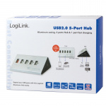 LogiLink USB 2.0-hub 4+1 fast charge (UA0224)