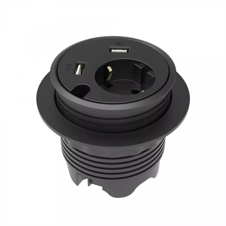 Kondator Powerdot - El, 2×USB-laddare, genomföringshål Kondator Powerdot - El, 2×USB-laddare, genomföringshål