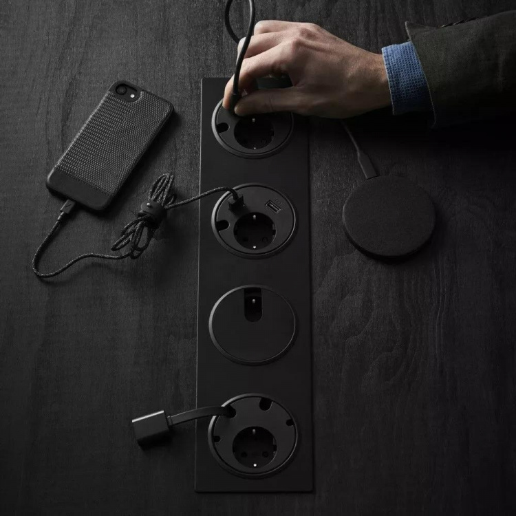 Powerdot Satellit PD13 - satellit, 1x CEE 7/4, HDMI, USB, svart Powerdot Satellit PD13 - satellit, 1x CEE 7/4, HDMI, USB, svart