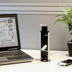 SmartLine PopUp grenuttag, 3xCEE 7/4, 1,5m kabel, svart/silver