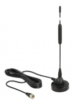 Delock DAB+ Antenna F Plug 0 dBi omnidirectional with magnetical sta