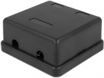 DeLOCK Keystone låda, 2 portar, plast, svart