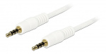 DeLOCK stereo jack cable, 3.5mm 4-pin male - male, 24 AWG, 3m, white