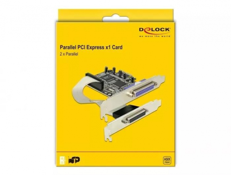DeLOCK PCI-Express x1 kort, Parallell, 2xDB25ho
