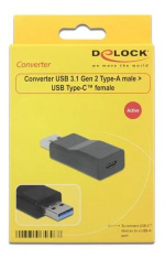 Delock Converter USB 3.1 Gen 2 Type-A male > USB Type-C™ female Activ Delock Converter USB 3.1 Gen 2 Type-A male > USB Type-C™ female Activ