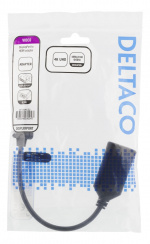 DELTACO DisplayPort - HDMI adapter, 4096x2160 60Hz, 0.1m, black