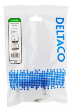 DELTACO Unshielded network socket, Surface UTP 1xRJ45, Cat6, white