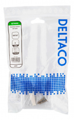 DELTACO unshielded network socket, Surface UTP 2xRJ45, Cat6, white
