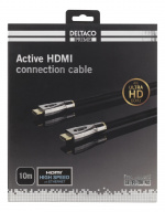 DELTACO PRIME active HDMI cable, 10m, Textile, HDMI High speed with Et DELTACO PRIME active HDMI cable, 10m, Textile, HDMI High speed with Et