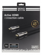DELTACO PRIME active HDMI cable, 5m, Textile, HDMI High speed with Eth DELTACO PRIME active HDMI cable, 5m, Textile, HDMI High speed with Eth