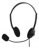 DELTACO Stereo Headset, 30 mm element, 1x 3.5 mm (4-pole), black DELTACO Stereo Headset, 30 mm element, 1x 3.5 mm (4-pole), black