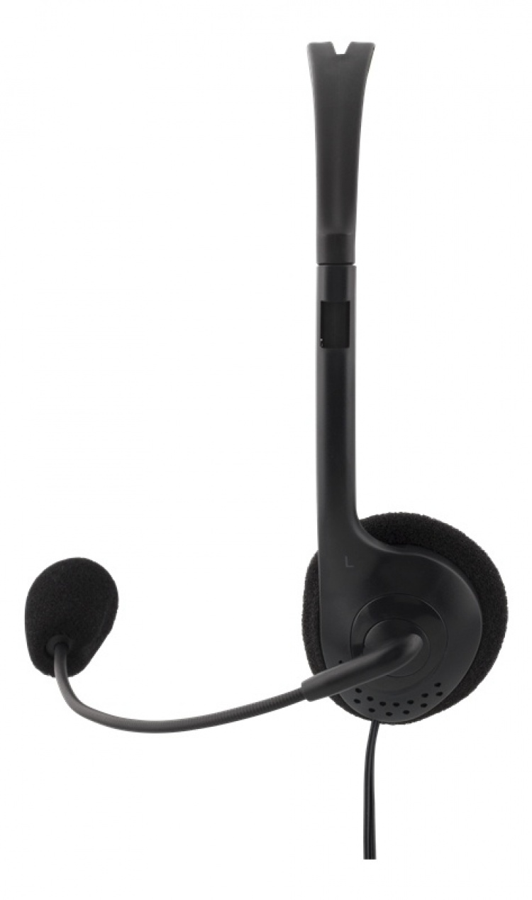 DELTACO Stereo Headset, 30 mm element, 1x 3.5 mm (4-pole), black DELTACO Stereo Headset, 30 mm element, 1x 3.5 mm (4-pole), black