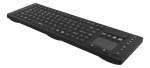 DELTACO Wireless Keyboard with touchpad, silicone, IP65, 2,4 GHz,black