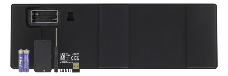 DELTACO Wireless Keyboard with touchpad, silicone, IP65, 2,4 GHz,black