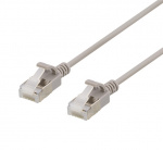 DELTACO U/FTP Cat6a patch cable, slim, 3,8mm in diameter, 3m, gray DELTACO U/FTP Cat6a patch cable, slim, 3,8mm in diameter, 3m, gray