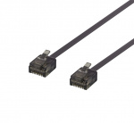 DELTACO U/UTP Cat6a patch cable, flat, 0.5m, 1mm thick, black DELTACO U/UTP Cat6a patch cable, flat, 0.5m, 1mm thick, black