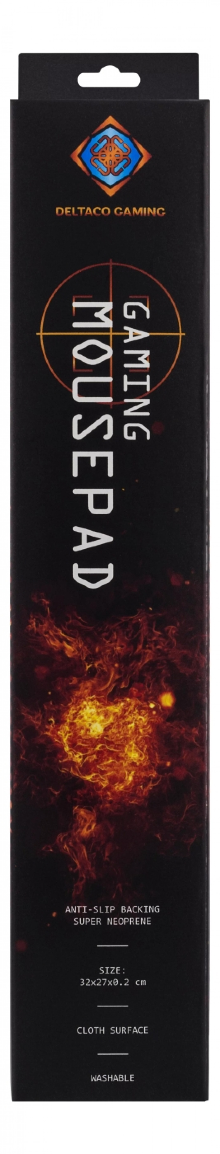 DELTACO GAMING Mousepad, neoprene fabric, 2mm thin, black DELTACO GAMING Mousepad, neoprene fabric, 2mm thin, black