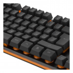 DELTACO GAMING keyboard with membrane switch, Nordic layout, orange lighting