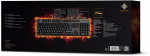 DELTACO GAMING keyboard with membrane switch, Nordic layout, orange lighting