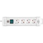 brennenstuhl Premium-Line, 4-way socket strip (socket strip with switch and 1.8m cable - 45° angle of the protective contact sockets, Made in Germany) white