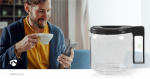 Nedis Glass Coffee Jug | Compatible with: Moccamaster CD / GCS / KBG / Excellent 10SN | 1.25 l | Black