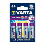 Varta Lithium Battery AA | 1.5 V DC | 2900 mAh | 4-Blister Card | Grey / Silver