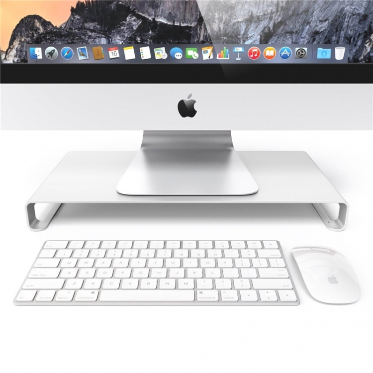 Desire2 View Monitor Riser Stand Silver Riser Stand